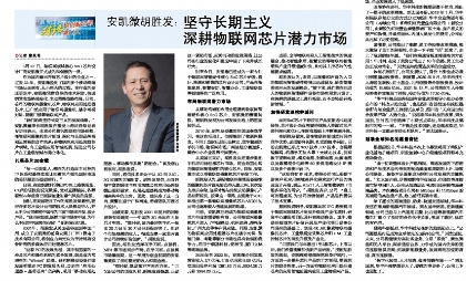 东升国际胡胜发：坚守长期主义 深耕物联网芯片潜力市场